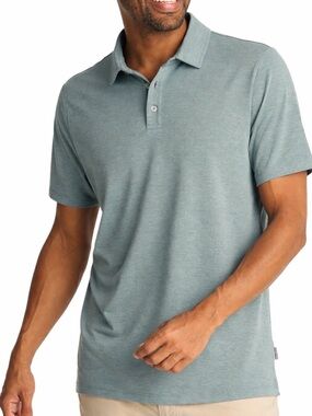 Free Fly Men's Bamboo Flex Polo | XL | Blueish Green